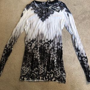 Long sleeve Seven7 fun print top
